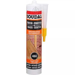 Монтажный клей Soudal в тюбике - подходит для приклеивания отделочных материалов